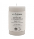 Bougie cylindrique grise en cire de colza naturelle 50 x 80 mm - Eubiona