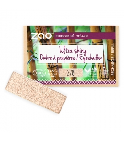 Nachfüller BIO-Lidschatten rechteckig ultra glänzend N°270 Champagner - 1,3g - Zao Make-up Nachfüller BIO-Lidschatten rechteckig ultra glänzend N°270 Champagner - 1,3g - Zao Make-up