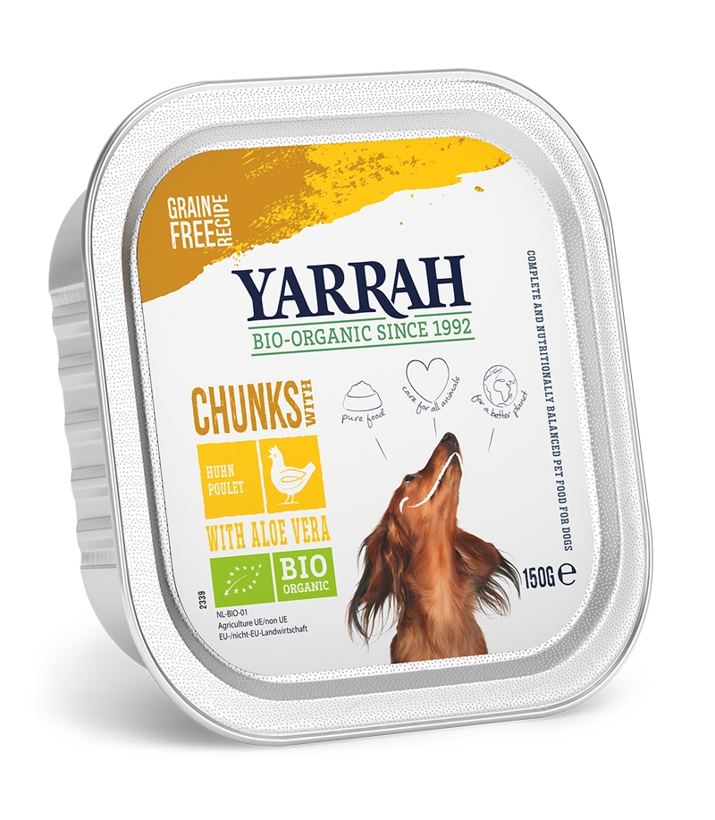BIO-Bröckchen Huhn mit Aloe Vera für Hunde - 150g - Yarrah