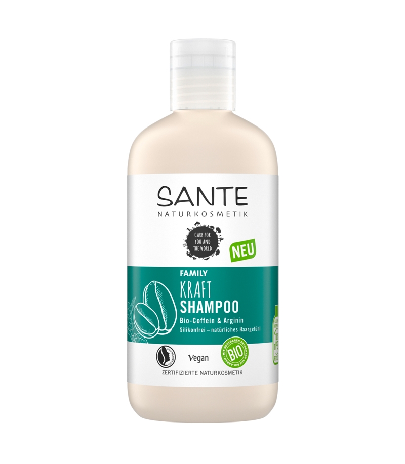 Family BIO-Kraft-Shampoo Coffein & Arginin - 250ml - Sante Family BIO-Kraft-Shampoo Coffein & Arginin - 250ml - Sante