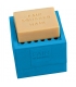 Porte-savon en caoutchouc naturel bleu - Fair Squared