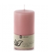 Bougie cylindrique rose clair en stéarine végétale 60 x 120 mm - Balthasar