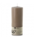 Bougie cylindrique taupe en stéarine végétale 80 x 190 mm - Balthasar