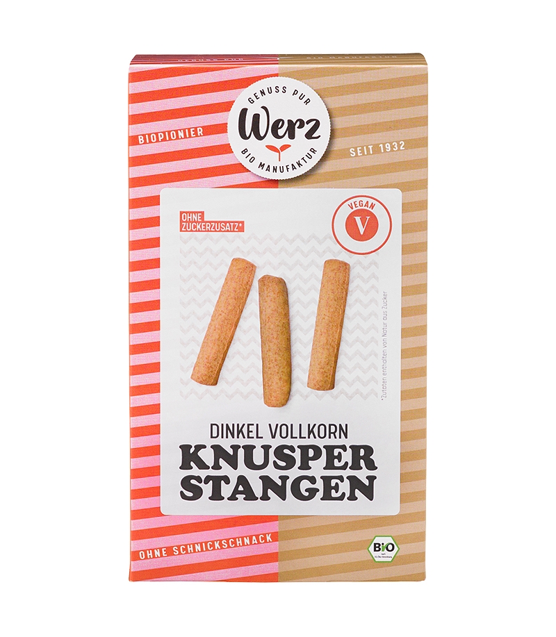 Vollkorn BIO-Dinkel Knusperstangen - 125g - Werz