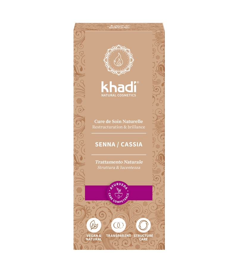 BIO-Pflanzenhaarfarbe Senna & Cassia - 100g - Khadi