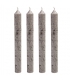 4 Bougies chandeliers grises en stéarine BIO 2 x 20 cm - Blue
