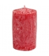 Bougie cylindrique rouge en stéarine BIO 6 x 4 cm - Blue