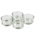 4 Supports en verre pour bougies veilleuses 2,5 x 3,5 cm - Blue
