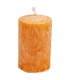 Bougie cylindrique orange en stéarine BIO 6 x 4 cm - Blue