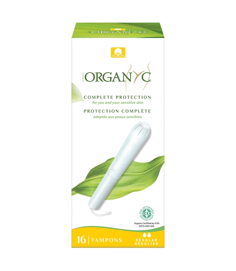 Regular BIO-Tampons mit Applikator für leichte bis mittlere Blutungen - 16 Stück - Organyc Regular BIO-Tampons mit Applikator für leichte bis mittlere Blutungen - 16 Stück - Organyc