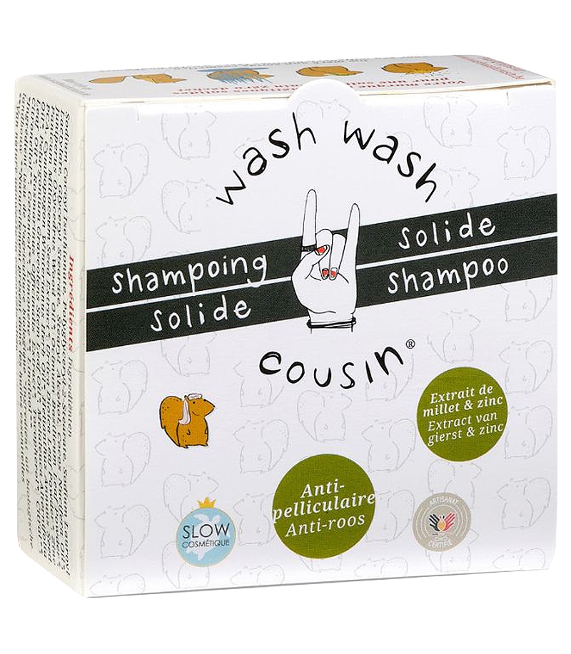 Shampooing solide anti-pelliculaire BIO millet - 70g - Wash Wash Cousin