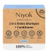 Shampooing & après-shampooing solide naturel sans parfum - 80g - Niyok