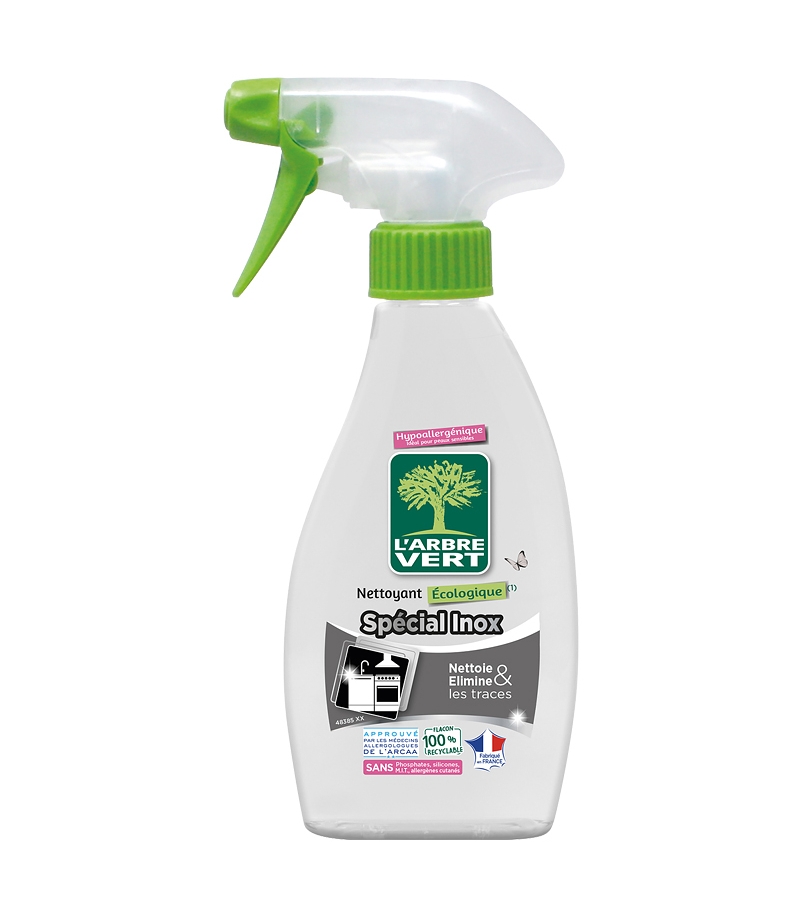 Nettoyant spécial inox écologique - 250ml - L'Arbre Vert Nettoyant spécial inox écologique - 250ml - L'Arbre Vert