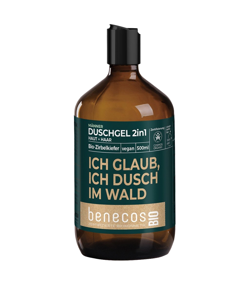 BIO-Duschgel Haut & Haar 2in1 Zirbelkiefer - 500ml - Benecos BIO-Duschgel Haut & Haar 2in1 Zirbelkiefer - 500ml - Benecos