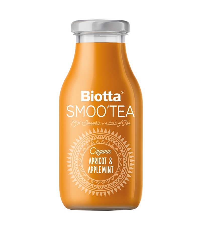 Smoothie abricot, menthe & pomme BIO - Smoo'Tea - 250ml - Biotta Smoothie abricot, menthe & pomme BIO - Smoo'Tea - 250ml - Biotta