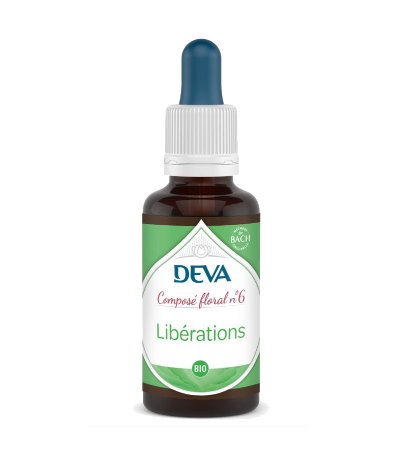Composé floral BIO N°6 Libérations - 30ml - Deva Composé floral BIO N°6 Libérations - 30ml - Deva