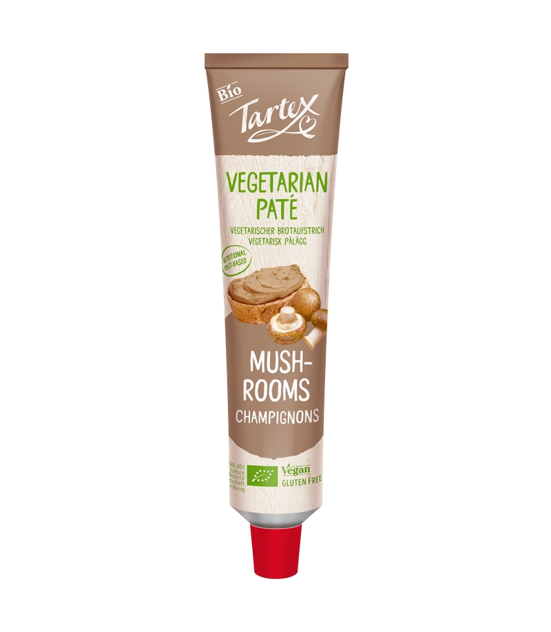 Pâté aux champignons en tube BIO - 200g - Tartex Pâté aux champignons en tube BIO - 200g - Tartex