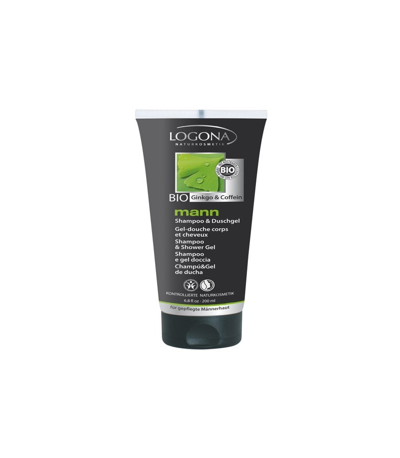 BIO-Shampoo & Duschgel Ginkgo & Coffein für Männer - 200ml - Logona Mann BIO-Shampoo & Duschgel Ginkgo & Coffein für Männer - 200ml - Logona Mann