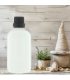 Flacon en verre blanc 100ml avec bouchon-verseur à vis noir et anneau d\'inviolabilité - 1 pièce - Potion & Co