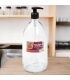 Flacon pompe en verre transparent 1l - La droguerie écologique