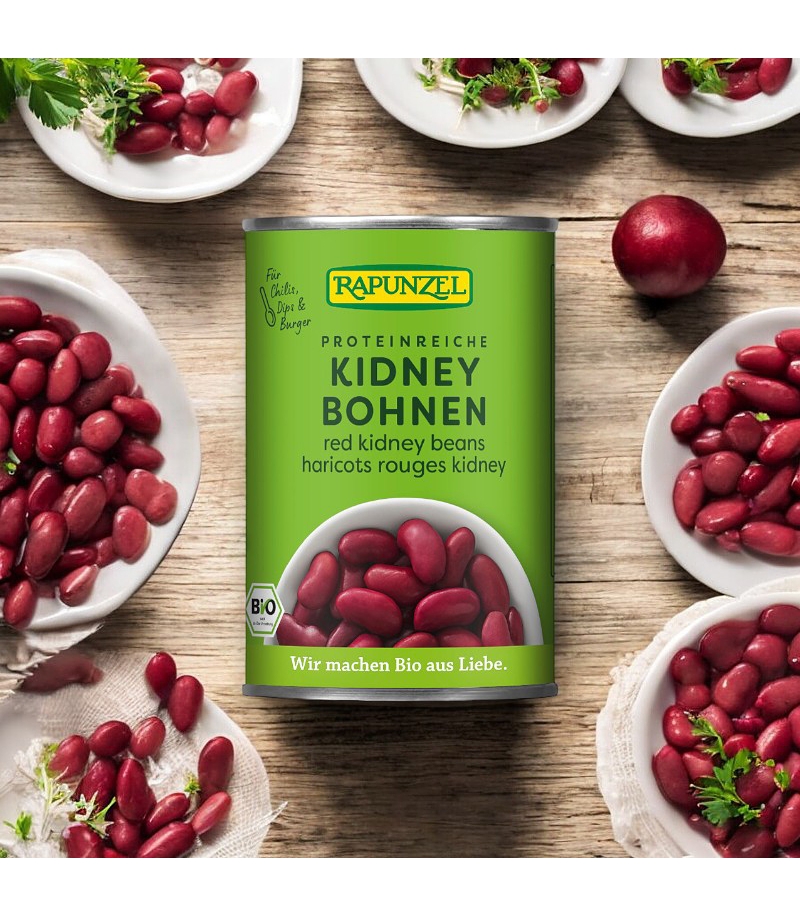 Rote BIOKidneyBohnen in der Dose Rapunzel 400g