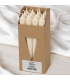 Bougies chandeliers ivoires en stéarine BIO 22 x 210 mm - 12 pcs - Eubiona