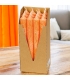 Bougies chandeliers oranges en stéarine BIO 22 x 210 mm - 12 pcs - Eubiona
