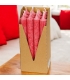 Bougies chandeliers rouges en stéarine BIO 22 x 210 mm - 12 pcs - Eubiona