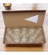 10 supports bougies chauffe-plat en verre 20 x 35 mm - Eubiona