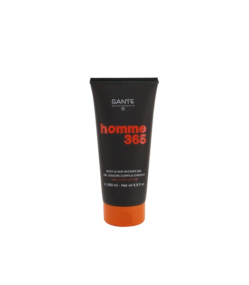 Gel douche 365 corps & cheveux homme BIO santal & fleurs - 200ml - Sante Gel douche 365 corps & cheveux homme BIO santal & fleurs - 200ml - Sante