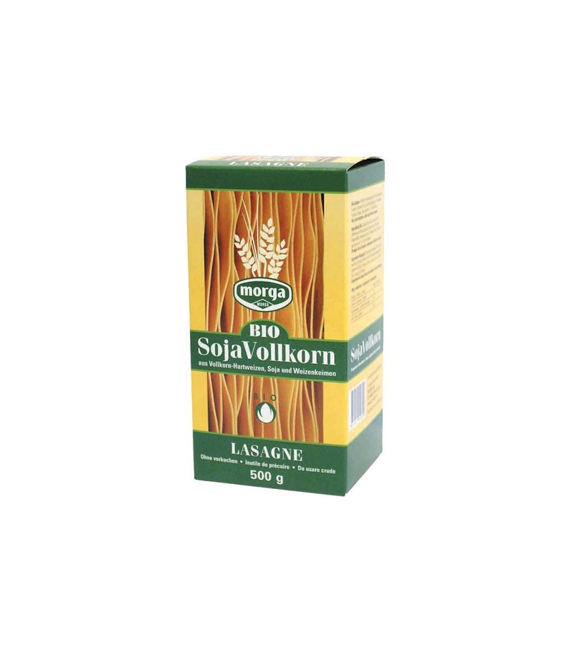 Lasagnes de soja & blé dur complet BIO - 500g - Morga Lasagnes de soja & blé dur complet BIO - 500g - Morga