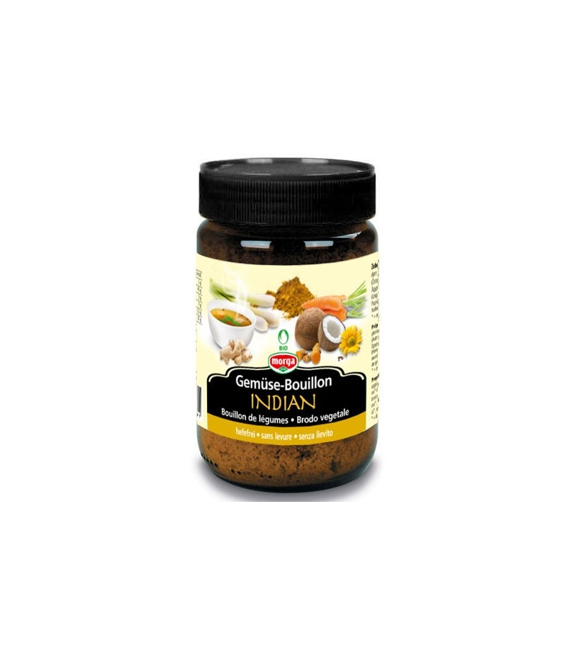 BIO-Gemüse-Bouillon hefefrei Indian - 200g - Morga BIO-Gemüse-Bouillon hefefrei Indian - 200g - Morga