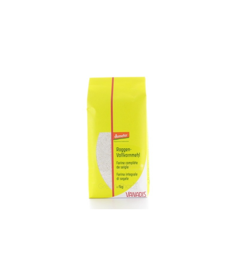 Farine complète de seigle BIO - 1kg - Vanadis Farine complète de seigle BIO - 1kg - Vanadis
