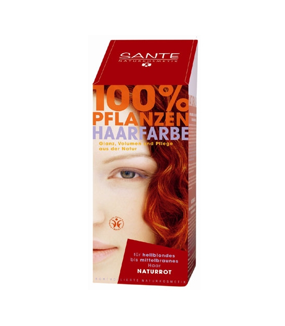 BIO-Pflanzen-Haarfarbe Pulver Naturrot - 100g - Sante