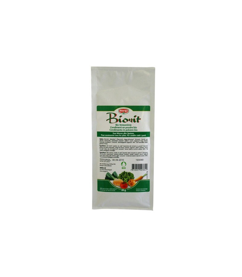 Recharge Biovit condiment en poudre BIO - 80g - Morga Recharge Biovit condiment en poudre BIO - 80g - Morga