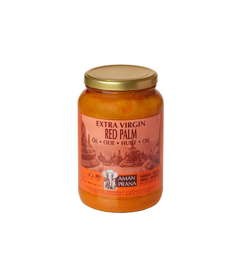 Huile de palme rouge BIO - 1,6l - Aman Prana Huile de palme rouge BIO - 1,6l - Aman Prana