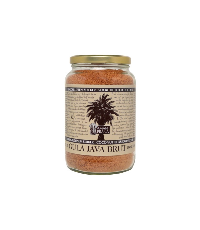 BIO-Kokosblüten Zucker - Gula Java Brut - 1kg - Aman Prana BIO-Kokosblüten Zucker - Gula Java Brut - 1kg - Aman Prana