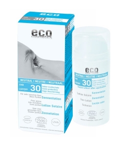 Lotion solaire neutre visage & corps BIO ﻿IP 30 sans parfum - 100ml - Eco Cosmetics