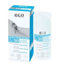 Lotion solaire neutre visage & corps BIO ﻿IP 50 sans parfum - 100ml - Eco Cosmetics