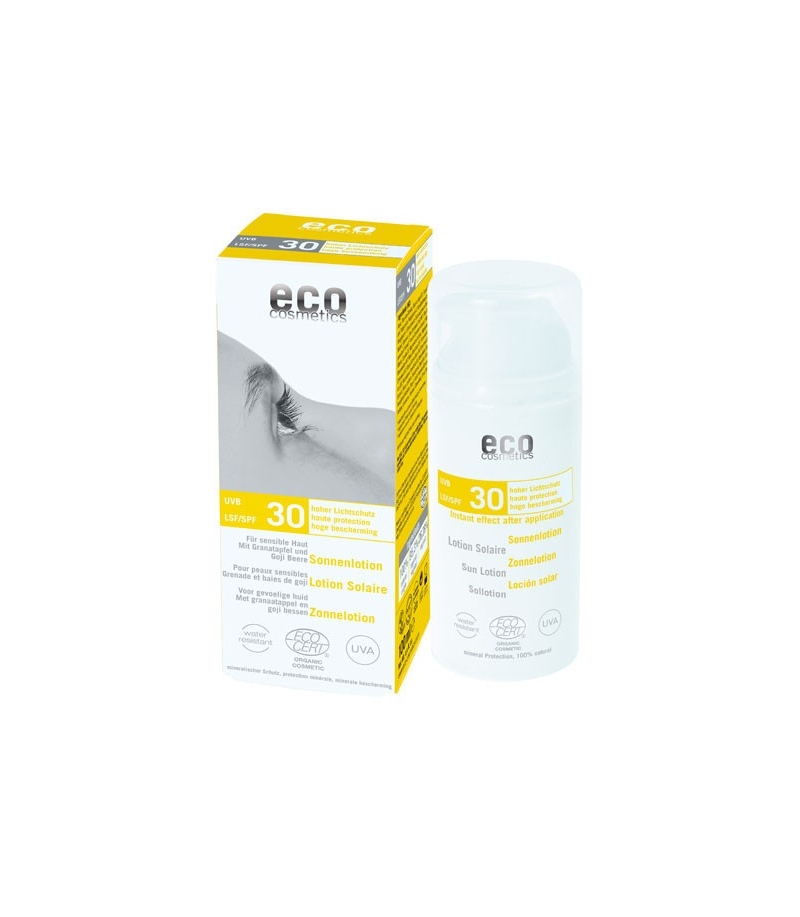 Lotion solaire visage & corps BIO ﻿IP 30 grenade & baies de goji - 100ml - Eco Cosmetics