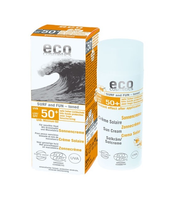 BIO-Sonnencreme Gesicht & Körper Surf and Fun LSF 50 Granatapfel & Macadamia – 50ml – Eco Cosmetics