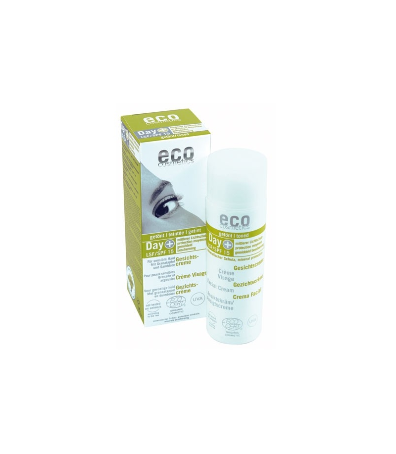 Crème solaire visage teintée BIO ﻿IP 15 grenade - 50ml - Eco Cosmetics