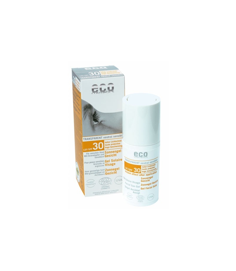 Gel solaire visage BIO IP 30 grenade - 30ml - Eco Cosmetics Gel solaire visage BIO IP 30 grenade - 30ml - Eco Cosmetics