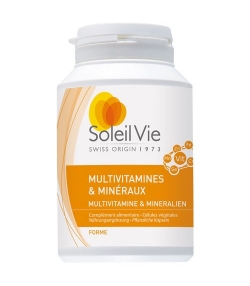 Multivitamines & minéraux - 120 gélules - 440mg - Soleil Vie