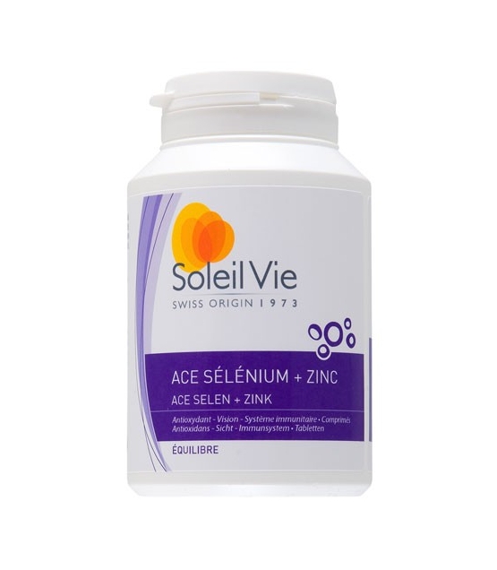ACE Selen + Zink - 100 Tabletten - 1000mg - Soleil Vie