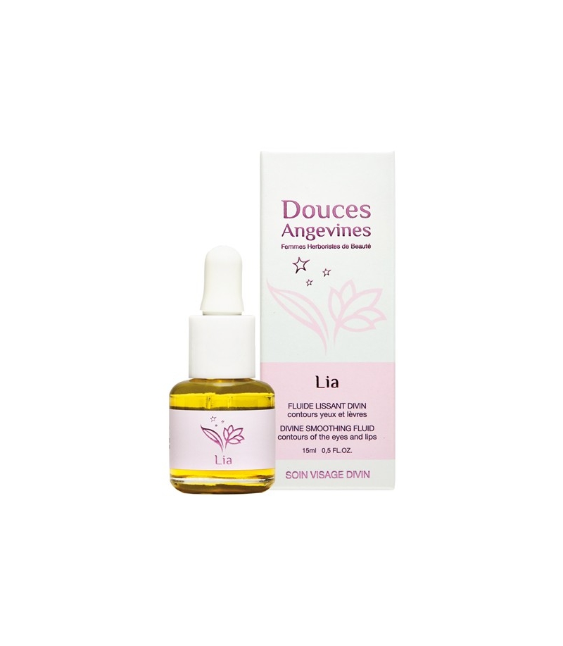Himmlisch glättendes BIO-Fluid für die Augenkonturen & Lippen Argan & schwarzer Kümmel - Lia - 15ml - Douces Angevines
