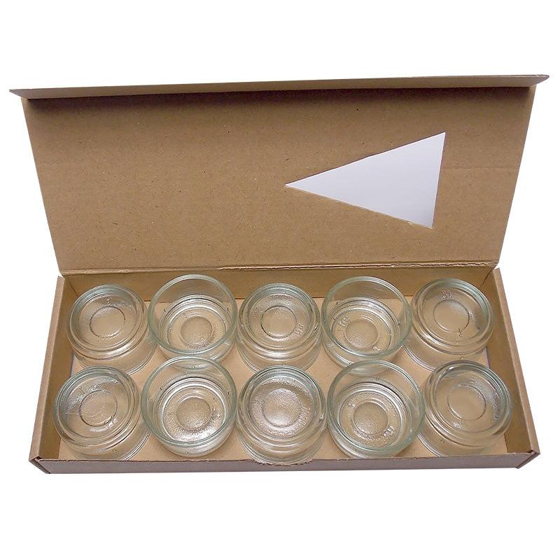 10 Teelichthalter aus Glas, 20 x 35 mm - Eubiona