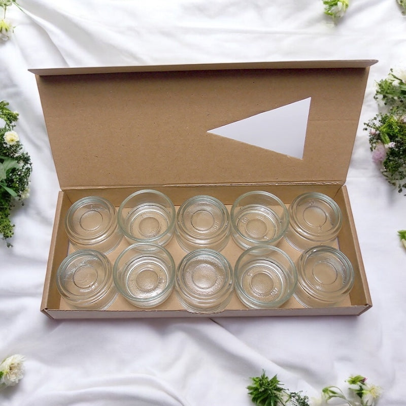 10 Teelichthalter aus Glas, 20 x 35 mm - Eubiona