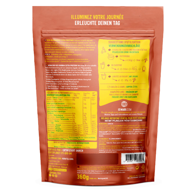 Petit déjeuner cru cacahuète & banane BIO