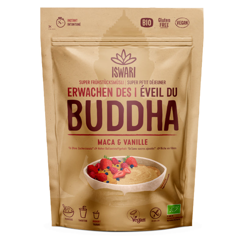 Petit déjeuner cru Eveil du bouddha maca & vanille BIO